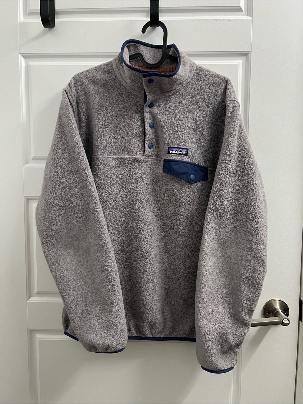 Patagonia Synchilla gray Navy Snap-T Fleece Pullover Women’s M